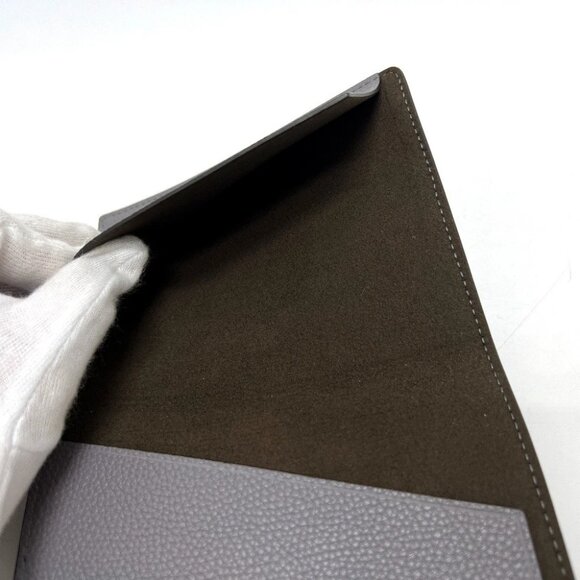 FENDI 7AS378 logo Small pass case passport case Leather gray - Picture 4 of 11